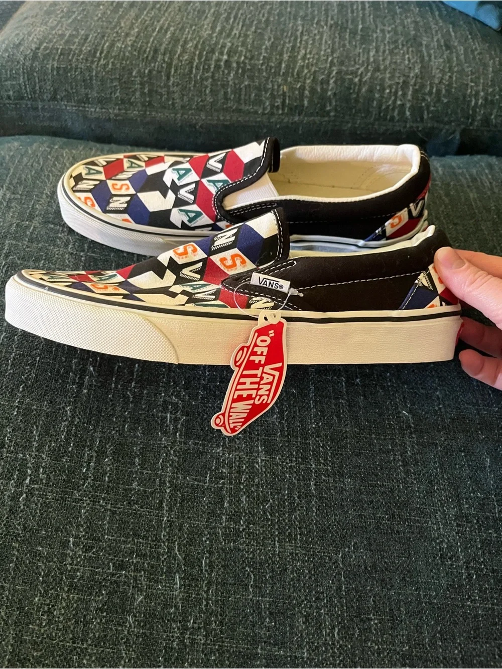 Vans Multi-Color Checker Cube Slip-On Loafers
